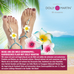 Reise-um-die-Welt Facebook-Gewinnspiel: Karibisches Flair mit Dolly Martin!