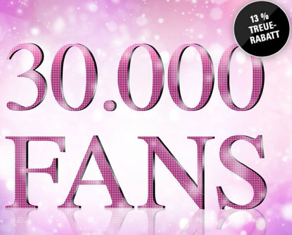 Wir feiern 30.000 Facebook Fans und bedanken uns!