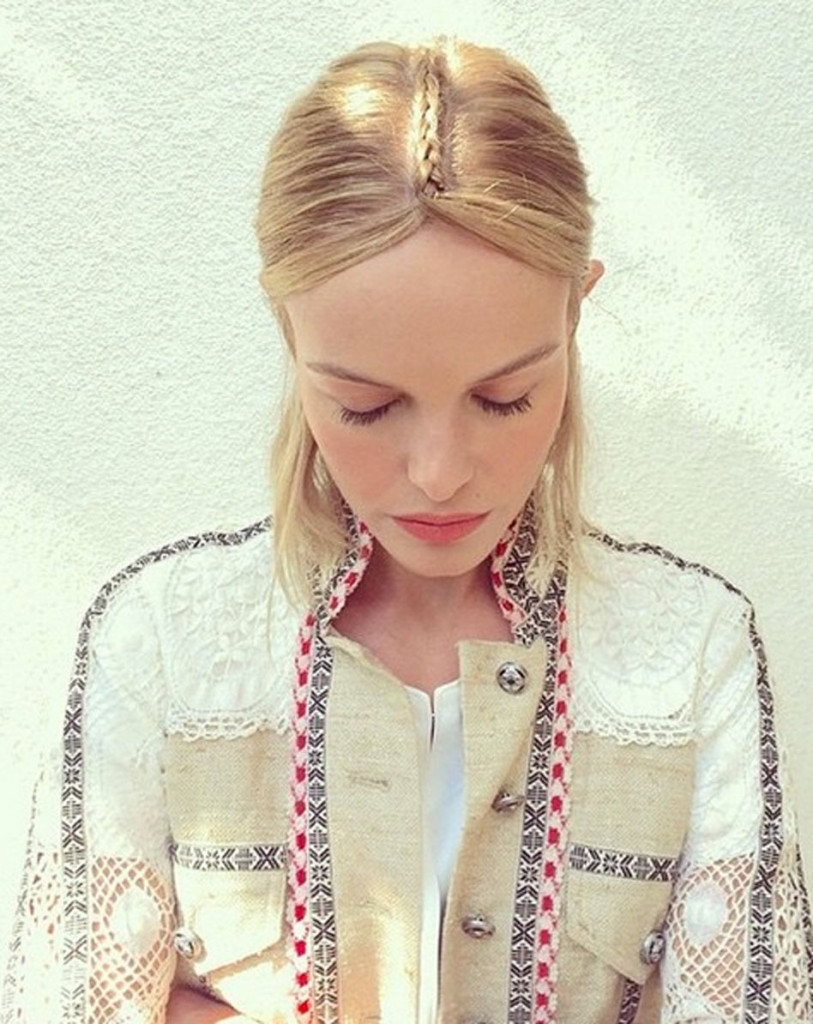 Frisuren-Inspiration: Der geflochtene Scheitel von Kate Bosworth