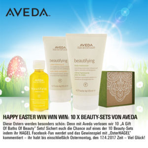Facebook- und Instagram-Gewinnspiel: 18 Beauty-Oster-Sets von Aveda!