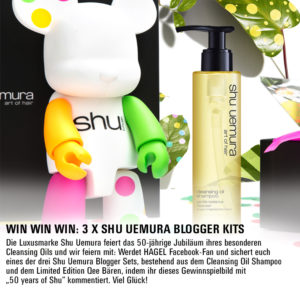 Facebook Gewinnspiel: 3 x Shu Uemura Blogger Kits