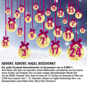 24 Facebook-Gewinnspiele: Der große HAGEL Facebook-Adventskalender!
